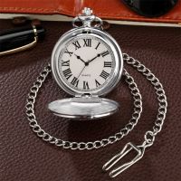 【CW】❖▼  Face Pendant Roman Number Display Clocks with Chain Gif