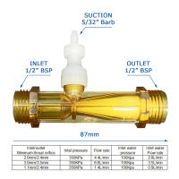 ถังน้ำมัน Venturi พร้อมอุปกรณ์ป้องกันการไหลย้อนกลับในตัวเพื่อผสมโอโซนกับน้ำ