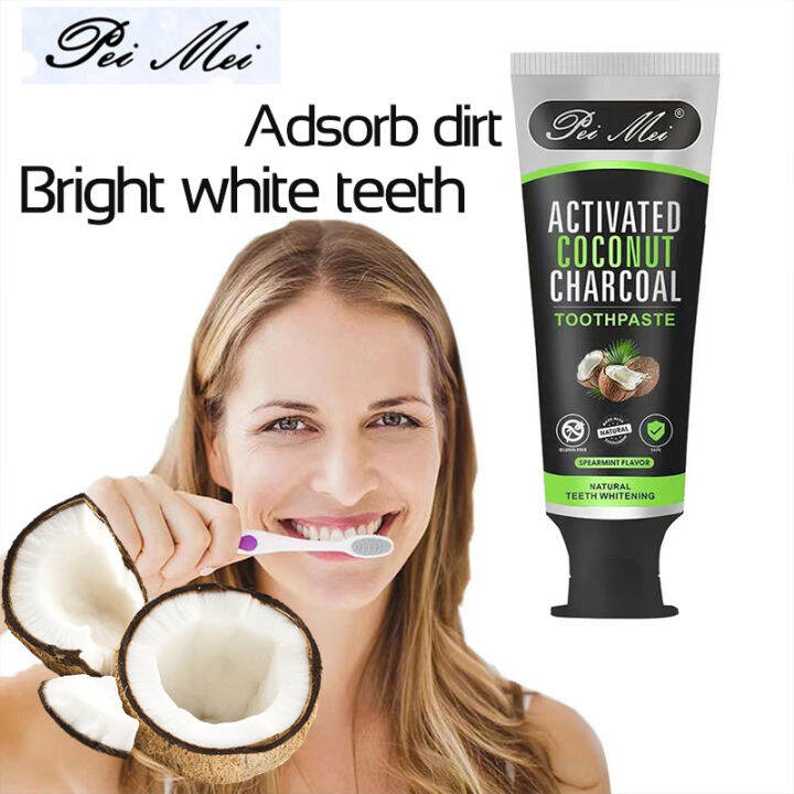 Coconut Toothpaste Yellowing Cleaning Whitening Tooth Stains Refreshing ...