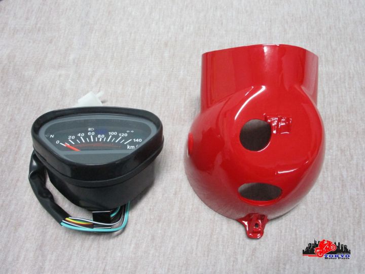 honda-sc90-s90-analog-speedomter-amp-headlight-case-red-เรือนไมล์-และ-กระโหลกไฟหน้า-สีแดง-สินค้าคุณภาพดี