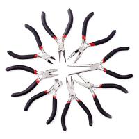 6-8pcsset Carbon Steel Black Mini Needle Round Nose Cutting Wire Beading Jewelry Pliers Tool Equipment Kit for Jewelry Making