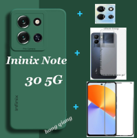 4in1สำหรับ Infinix Note 30 5G เคสโทรศัพท์ Infinix Note 30 4G เคสโทรศัพท์ซิลิโคนนิ่ม + ฟิล์มกระจกเทมเปอร์ + ฟิล์มเลนส์