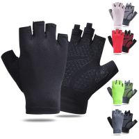 hotx【DT】 Breathable Cycling Gloves Half Sweat Absorbent  Wear Resistant Men