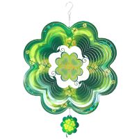 1 PCS Four Leaf Clover Wind Chimes สวนแขวนตกแต่งจี้กลางแจ้ง