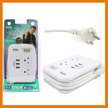 🔥ลดราคา🔥 ปลั๊กไฟ Vox TRAVEL Power Strip (รุ่น:TS-213U) ## ชิ้นส่วนคอมพิวเตอร์ จอมอนิเตอร์ เมนบอร์ด CPU Computer Cases Hub Switch กราฟฟิคการ์ด Gaming