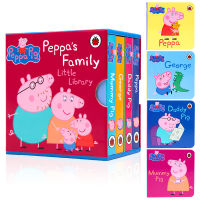 An English original picture book Peppa Pig: Peppas, piggy page. S family little Library palm paperboard Book 4 volumes pink pig little sister enlightenment cognition bedtime story