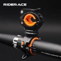 Bike Light Frame 360 Degree Rotating Quick Release Mount Flashlight Pump Bracket Two-way Clipwith Anti-Slip Bicycle Lamp Holder