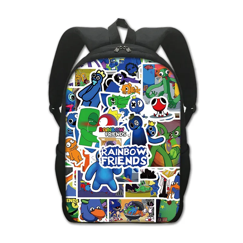 18 Inch Rainbow Friends Backpack travel bag full printing student school bag  - giftcartoon