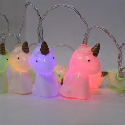 10PCS 1.5M LED Unicorn ใช้พลังงานจากหลอดไฟที่มีสีสันสาย LED ไฟกลางคืนของขวัญของเล่นสำหรับ Christmas PARTY โคมไฟประดับ