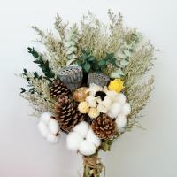 Lotus Pine Cones Cotton Natural Dried Leaves Dry Lover Grass Daisy Gold Ball Flower Bouquets Wedding Decoration Home Accessories