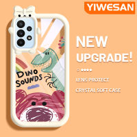 YIWESAN A23ปลอกสำหรับ Samsung A23 5G M23 5G F23 5G A50 A30 A50s A30s A20เคสการ์ตูนน่ารักสตรอเบอรี่หมีกรอบเคสใส่ Tpu กล้องเคสกันกระแทก