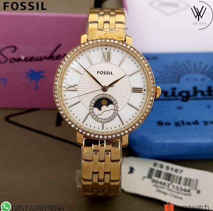 ES5167 Fossil Jacqueline Sun Moon Multifunction GoldTone Stainless