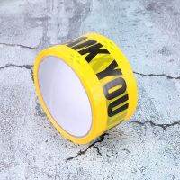 1 Roll THANK YOU Safety Tape Safe Colored Duct Tape Warning Tape Masking Tape for Walls Floors Pipes (Yellow) Safety Cones Tape