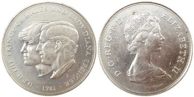 เหรียญเชอร์ชิลล์1คราวน์เหรียญที่ระลึกอังกฤษชั้นเยี่ยมแบบ Diana ราชินียุโรป100% เหรียญเก่า38มม. จากสหราชอาณาจักร