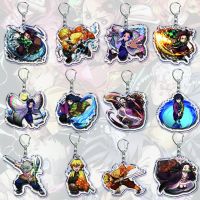 【DT】Anime Demon Slayer Zenitsu Keychain Kimetsu No Yaiba Nezuko Key Chain for Accessories Pendant Key Ring Keychains Jewelry Gift hot