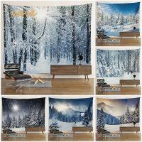 Snow Tapestry Landscape Mountain Large Fabric Wall Hanging Bedroom Decoration