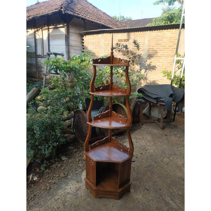 Rak Sudut Ruang Tamu Kayu Jati | Lazada Indonesia