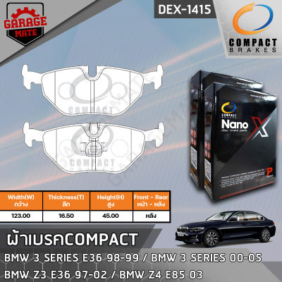 COMPACT ผ้าเบรคหลัง BMW 3 SERIES E36 323i 98-99,E46 00-05,Z3 E36 97-02,Z4 E85 03- รหัส 1415