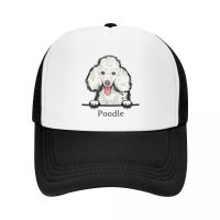 Custom Peeking Dog Poodle Baseball Cap Outdoor Women Mens Adjustable Pet Animal Trucker Hat Spring