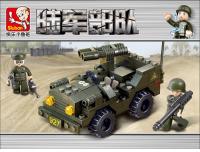 ProudNada Toys ของเล่นเด็กชุดตัวต่อเลโก้รถทหาร Sluban ARMY 102 PCS B5800