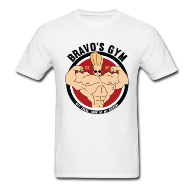 Johnny Bravo Biceps graphic T Shirt Red MuscleNerd Bodybuilding Funny Tshirt  Cartoon Print Leisure Tops Tees Men kawaii top XS-6XL