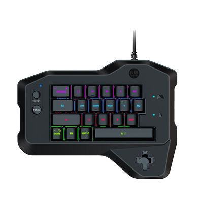 Gaming Keyboard Programmable One-Handed Mechanical Keypad RGB Back Light Portable Mini Video Game Controller for Switch PS4 XBOX
