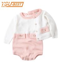 Musim Gugur Musim Dingin Bayi Gadis Pakaian Bayi Rajutan Baju Monyet Katun Bayi Gadis Baju Monyet Cardigan Bayi Baru Lahir Pakaian untuk Anak Perempuan Jumpsuit