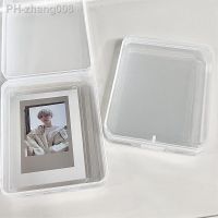 Rectangular Plastic Transparent Storage Box With Lid Stickers Collection Desktop Container Case Multipurpose Home Storage Box