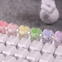 Personalized Transparent Resin Keycaps Love Heart Handmade Keycap For Cherry Mx Switch Mechanical Gaming Keyboard