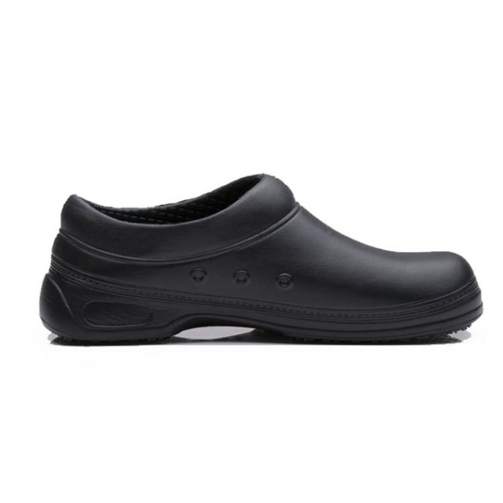รองเท้าเชฟ-size36-45สีดำผู้ชายผู้หญิงสบายๆลื่นบนครัวลื่นทนน้ำมันกันน้ำรองเท้าเชฟ-wako-9031