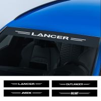 สติกเกอร์ติดกระจกหน้าสำหรับ Mitsubishi Lancer 10 3 9 EX Outlander ASX L200 Ralliart แผ่นกรองแสงติดรถยนต์การแข่งขันสติกเกอร์กระจกหน้าอุปกรณ์ตกแต่งรถยนต์