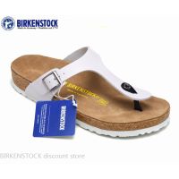 【Original】Birkenstock Gizeh Mens/Female Classic Cork White Matte White Background Color Slippers 34-46