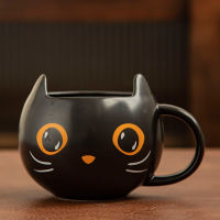 325 ML Coffee Mugs Tea Milk Cup Mug Cartoon Matt Ceramic Star Home Style Halloween Black Cat Cute Mug Gift Holiday Gift Package