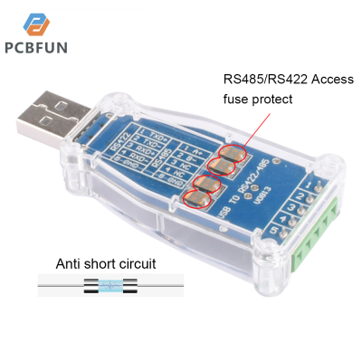 pcbfun โมดูลการแปลงพอร์ตอนุกรมแบบมัลติฟังก์ชัน RS422เป็น USB2.0 RS485