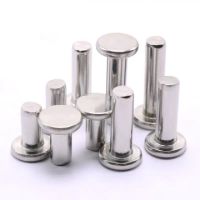 50PCS M2 M2.5 M3 M4 M5 304 Stainless Steel Rivets Flat Head Solid Percussion Rivet GB109