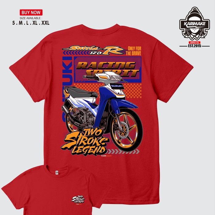 เสื้อยืด-ลาย-suzuki-satria-120r-2-tak-lumba-kamikaze-สําหรับรถจักรยานยนต์