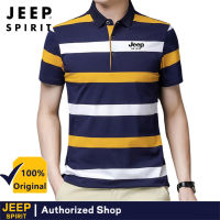 เสื้อยืดเสื้อโปโลแขนสั้นธุรกิจ JEEP SPIRIT 2023เสื้อเสื้อโปโลลำลองดูแลง่ายเข้ารูปพอดีวัยรุ่น