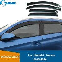 คิ้วกระจกรถข้างสำหรับ Hyundai Tucson 2015 2016 2017 2018 2019 2020ที่บังลมกันน้ำฝนแผงกันลมติดกระจกรถยนต์หน้าต่างกระจกกันฝนรถยนต์