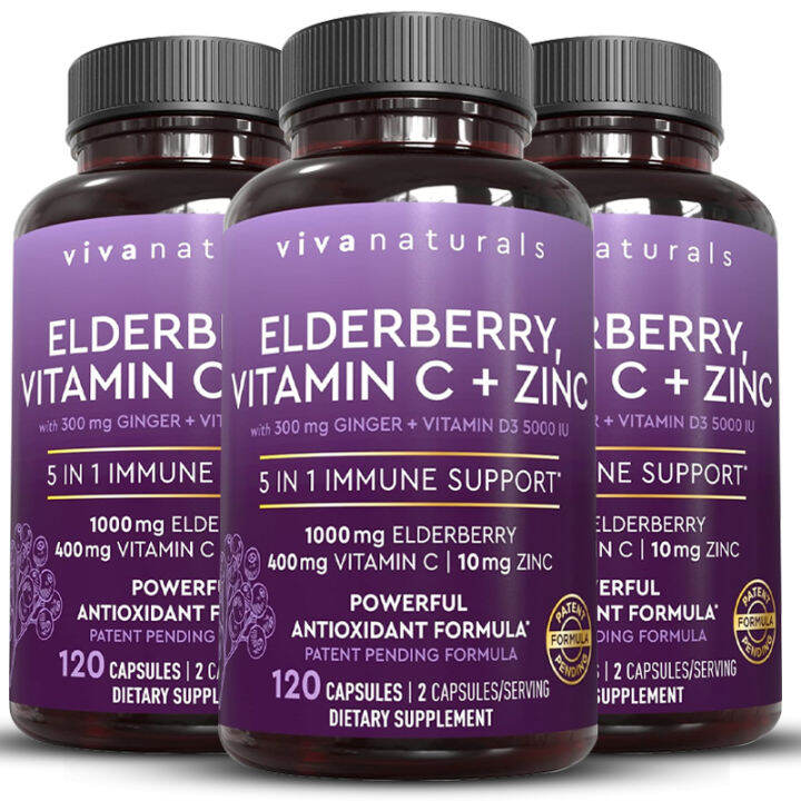 Elderberry, Vitamin C, Zinc at Ginger Immune Support Supplement Lazada PH