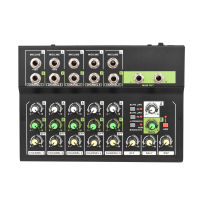 10-Channel Mixing Console Digital Audio Mixer สเตอริโอ Micline Mixer Reverb &amp; 48V Phantom Power สำหรับบันทึก DJ Live คาราโอเกะ