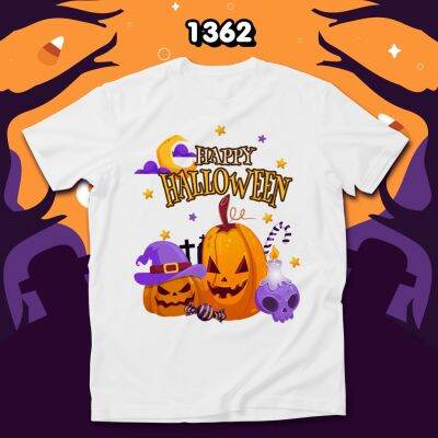 ลายฮาโลวีน รหัส 1362 (เสื้อขาว)