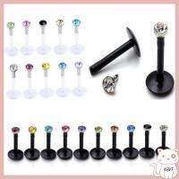 NBVF 10pcs ผสม คริสตัล เซ็กซี่ ลิปสตั๊ด อะคริลิค อัญมณี Labret เจาะเนื้อ