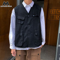 MJ Tooling Functional Wind Multi-Pocket Vest Men S Trend Vest Sleeveless Vest All-Match Top Coat Jacket