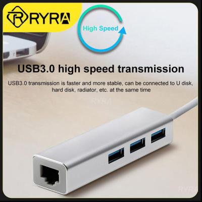 Multi -port USB Adapter Type C RJ-45 Usb Hub 1000Mbps Ethernet Adapter 3 USB Ports 3.0 2.0 For Laptop IOS Android Computer USB Hubs