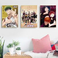 Kuroko บาสเกตบอลคลาสสิกอะนิเมะงานศิลปะตกแต่ง,โปสเตอร์ผ้าใบเคลือบสีขาวสำหรับตกแต่งบาร์,Wall Art