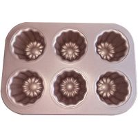 Muffin Cake Pan 6 Holes DIY Creative Non-Stick Biscuit Pan Cupcake Baking Mold Ice Cream Biscuit Cake Tools For Kitchen Bakeware