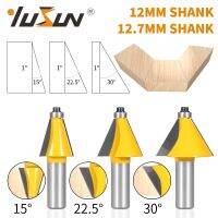 YUSUN 12MM 12.7MM Shank 15 / 22.5 / 30 องศา Chamfer Router Bit เครื่องตัดมิลลิ่งงานไม้สําหรับโรงสีหน้าไม้