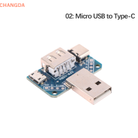 ?【Lowest price】CHANGDA USB HEAD switchboard ตัวเชื่อมต่อ USB ชายไปยัง Type-C Micro FEMALE USB 4P 2.54mm Transfer Test BOARD USB Adapter PLATE