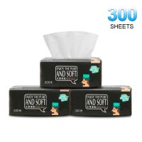 【hot】！ Disposable Dinner Table Napkins Tissue Household Wood Pulp Paper 4 Layers 300 Sheets Toilet