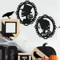 【CC】☂∈  Wall Stickers Spooky Sticker Set Crow Hollow Decal for Decoration Supplies